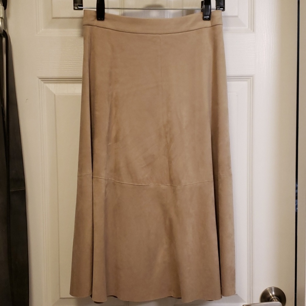 Faux suede wrap skirt - Picture 3 of 5